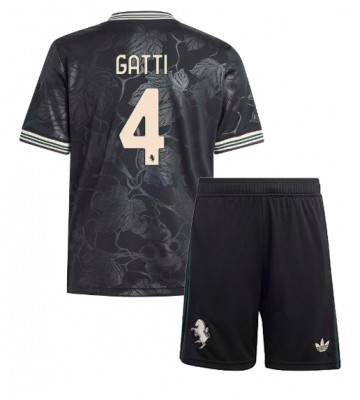 Lacne Dětský Futbalové dres Juventus Federico Gatti #4 2025-26 Krátky Rukáv - Tretina (+ trenírky)